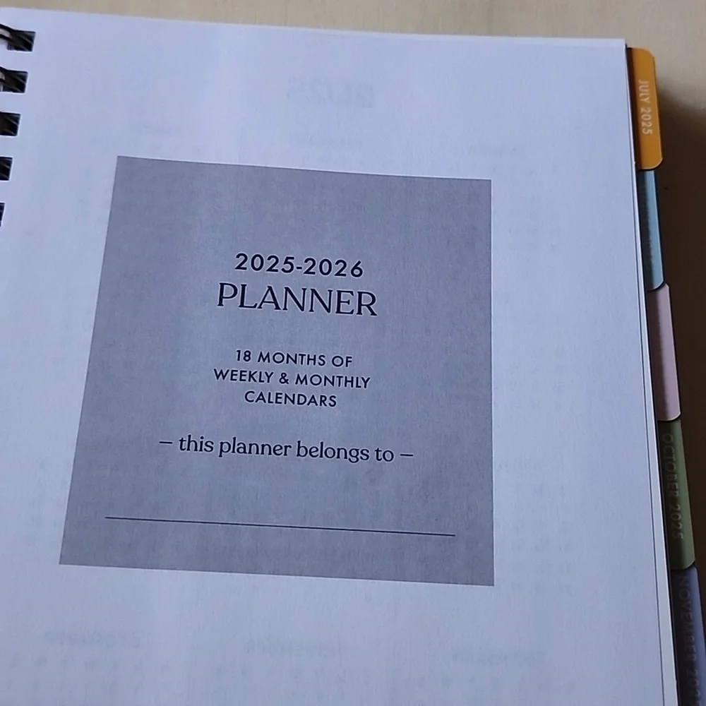 Brand New Eccolo Blue Stripe 2025-2026 planner notebook